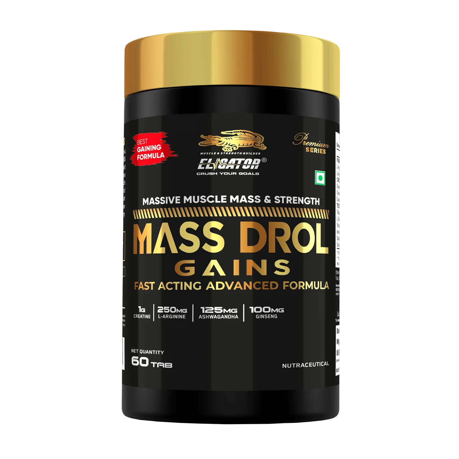 Eligator Mass Drol Gains - 60 Tablets (30 Servings)